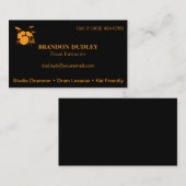 ドラムインストラクターレッスン | 基本的なセミグロスビジネス 名刺 (正面/裏面)