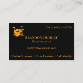 ドラムインストラクターレッスン | 基本的なセミグロスビジネス 名刺