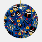 ドラムオーナメントを遊んでいるくるみ割りの兵士 セラミックオーナメント (裏面)