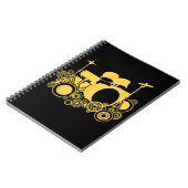 ドラムカッコいいキット打楽器 ノートブック (左側)