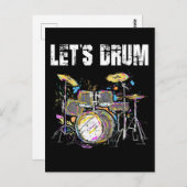 ドラムカラフルセット(ドラムスティック) ポストカード (正面/裏面)