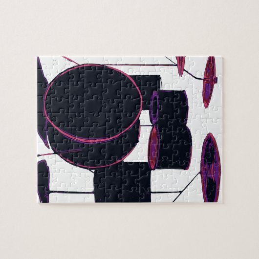 ドラムキットの芸術 ジグソーパズル (横)