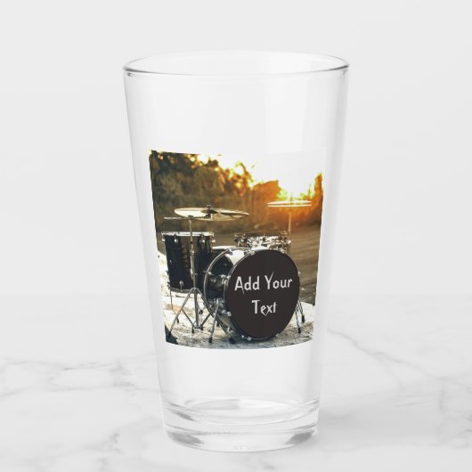 ドラムキットドラムロックパーソナライズカスタマイズ タンブラーグラス (正面)