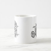 ドラムキットロックバンドグランジ コーヒーマグカップ (中央)