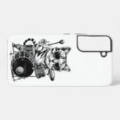 ドラムキットン遊ネコのロックアンドロールDrum Music Samsung Galaxyケース (裏面横)