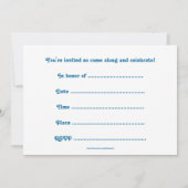 ドラムキット付き誕生日パーティーの招待状写真の追加 招待状 (裏面)