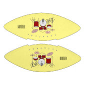 ドラムキット漫画イラストレーション アメリカンフットボール (パネル)