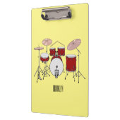 ドラムキット漫画イラストレーション クリップボード (左)