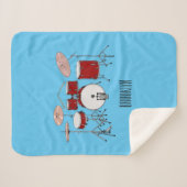 ドラムキット漫画イラストレーション シェルパブランケット (正面(横))