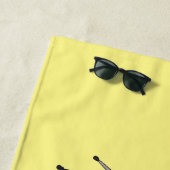 ドラムキット漫画イラストレーション ビーチタオル (インサイチュ)