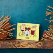 ドラムキット漫画イラストレーション フォトプラーク (側面)