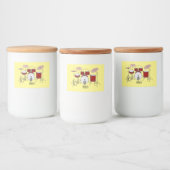 ドラムキット漫画イラストレーション フードラベル (ボトル)