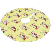 ドラムキット漫画イラストレーション ブラッシュドポリエステルツリースカート (アングル)