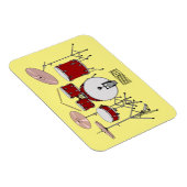 ドラムキット漫画イラストレーション マグネット (右側)