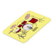 ドラムキット漫画イラストレーション マグネット (左側)