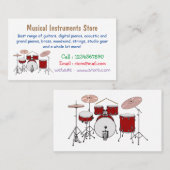 ドラムキット漫画イラストレーション 名刺 (正面/裏面)