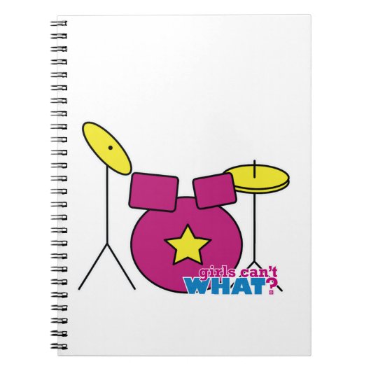 ドラムキット – ピンク ノートブック (正面)
