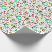 ドラムキット：水彩メンフィスレトロ。 ラッピングペーパー (角)