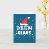 ドラムクラウス サンタ クリスマス ドラマー ロングスリーブ カード (黄色い花)