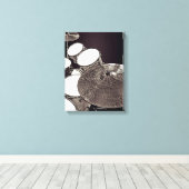 ドラムクールキットキャンバスドラマーアートスナーレシンバル キャンバスプリント (インサイチュ (ウッドフロア))