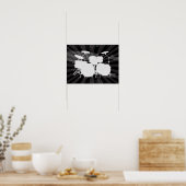 ドラムグランジブラックバースト ポスター (キッチン)