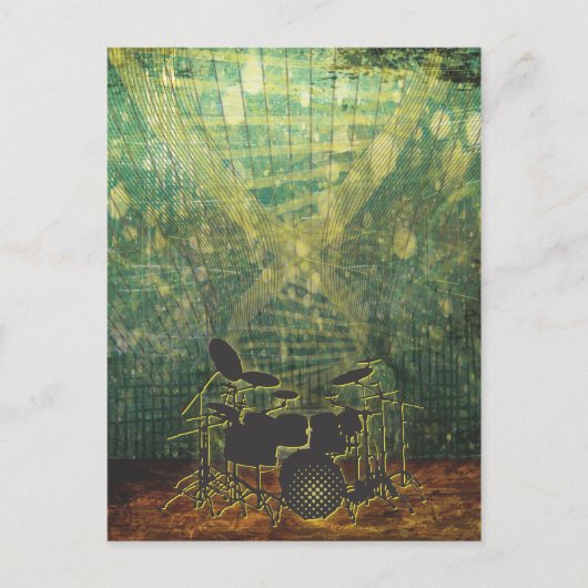 ドラムグランジポスター1b ポストカード (正面)