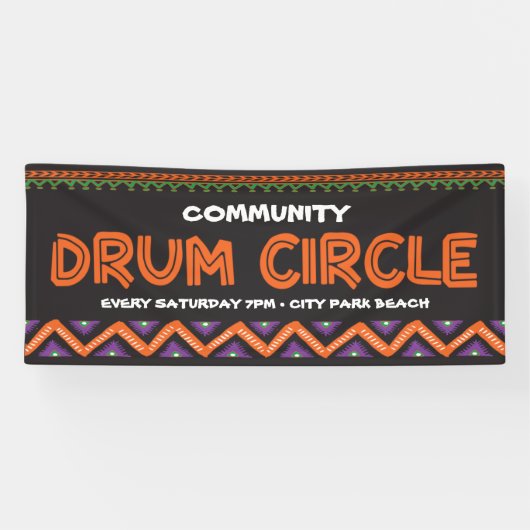 ドラムサークルイベント 横断幕 (横)