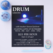 ドラムシンバル広告ズフライヤー チラシ (シングル)