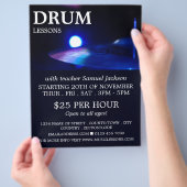 ドラムシンバル広告ズフライヤー チラシ (手)