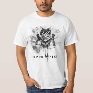 *~*ドラムスクールキャットAP91ドラムパーカッショニスト Tシャツ