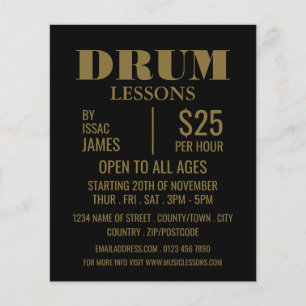 ドラムスタイリッシュレッスン広告のフライヤー チラシ