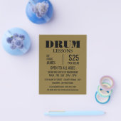 ドラムスタイリッシュレッスン広告のフライヤー チラシ (シングル)