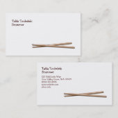 ドラムスティックのドラマーの名刺のテンプレート 名刺 (正面/裏面)