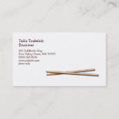 ドラムスティックのドラマーの名刺のテンプレート 名刺 (裏面)