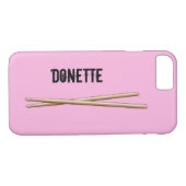 ドラムスティックのiphone 7人の場合のドラマーあなたの色、名前 Case-Mate iPhoneケース (裏面(横))