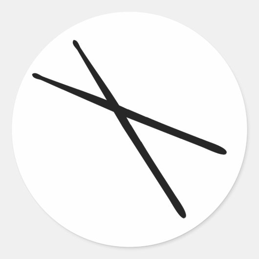 ドラムスティックアイコン ラウンドシール (正面)