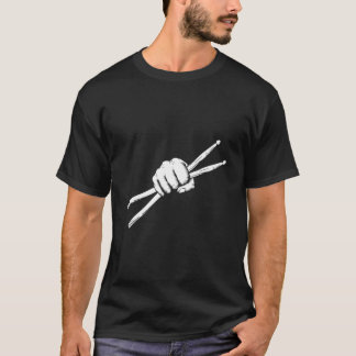 ドラムスティック ドラマー ドラムセット ドラム Tシャツ