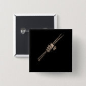 ドラムスティック 缶バッジ (正面&裏面)