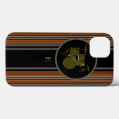 ドラムストライプの音楽のカスタマイズ Case-Mate iPhoneケース (裏面 (横))