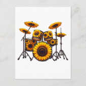 ドラムスンフラワーフラワーミュージシャン音楽フローラ エンクロージャーカード (裏面)