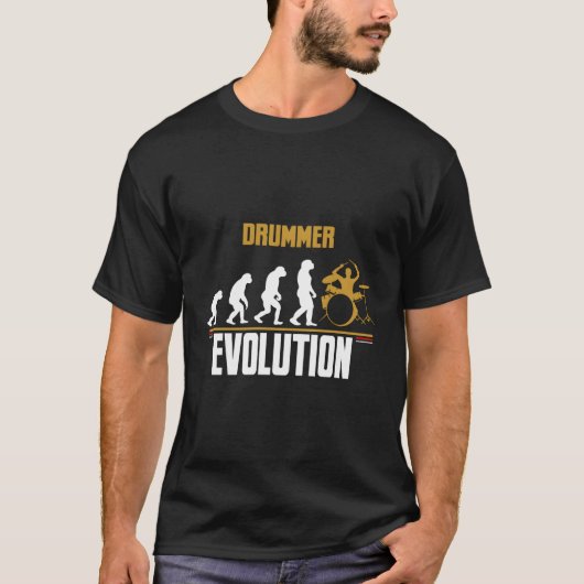 ドラムス選手ドラマー Tシャツ (正面)