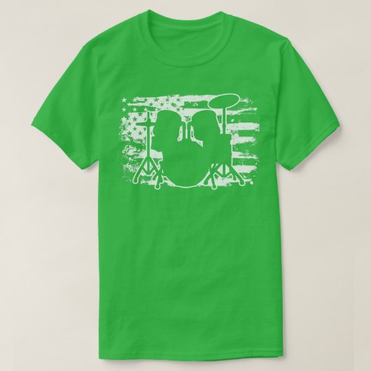 ドラムス・アメリカン・フラッグドラマー Tシャツ (デザイン正面)