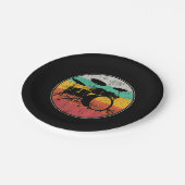 ドラムズドラマーバンドドランプセットレトロヴィンテージ ペーパープレート (アングル)