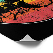 ドラムズドラマーバンドドランプセットレトロヴィンテージ ポスター (角)