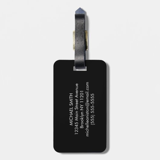 ドラムズハートビートドラマー白黒カスタム ラゲッジタグ (裏面縦)