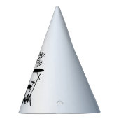 ドラムズミュージックデザインブルー パーティーハット (右)