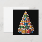 ドラムズ Xmas クリスマスツリー ドラマー シーズンカード (正面/裏面)