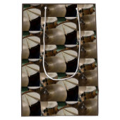 ドラムセットのシンバルとスティック ミディアムペーパーバッグ (裏面)