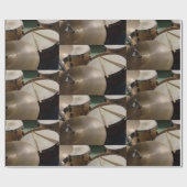 ドラムセットのシンバルとスティック ラッピングペーパー (フラット)