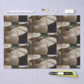 ドラムセットのシンバルとスティック 薄葉紙 (クラフト)